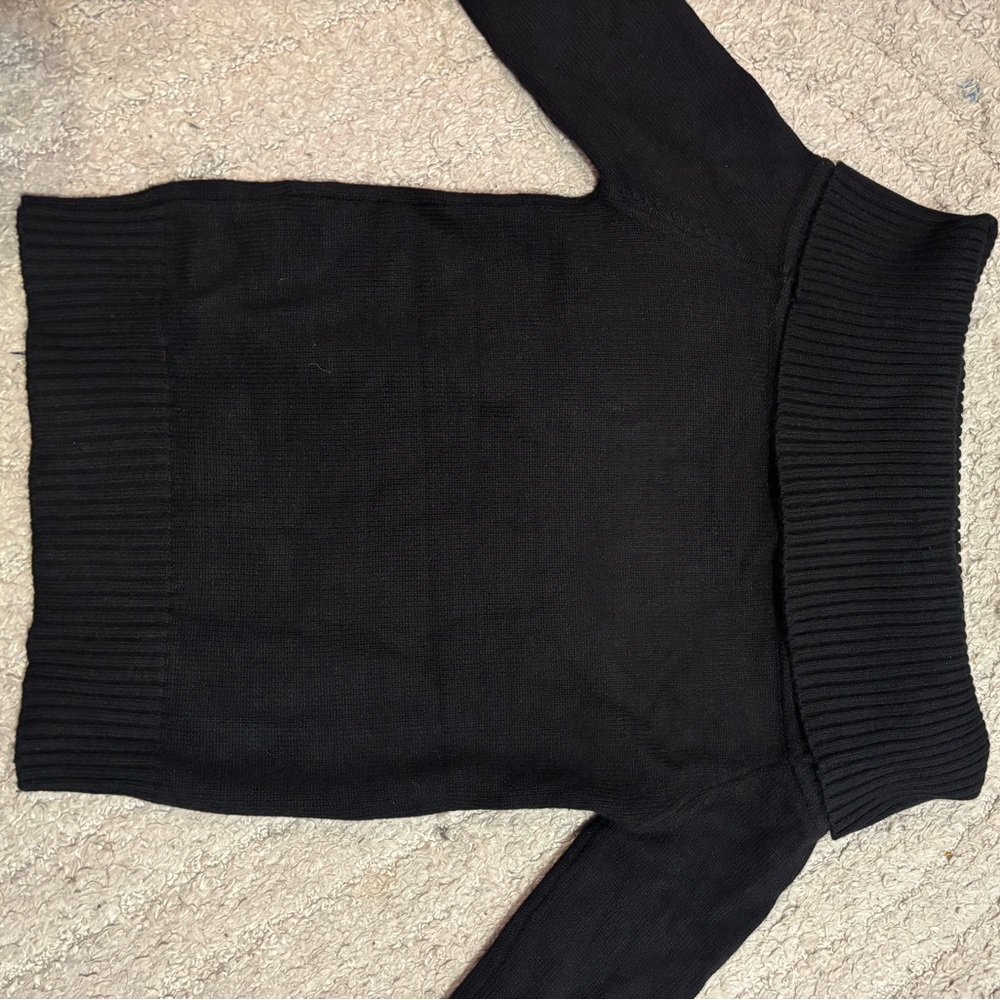 Refuge Black Off-Shoulder Sweater